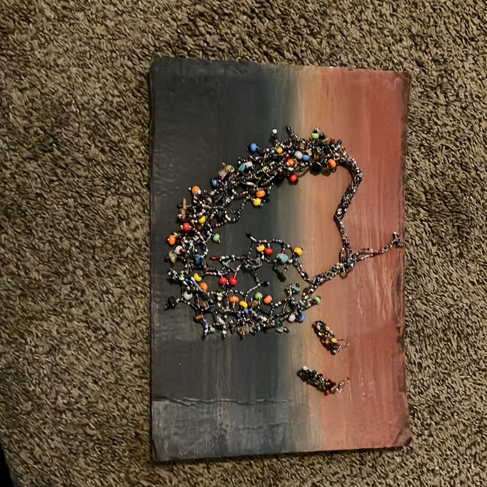 Handmade necklace and earrings